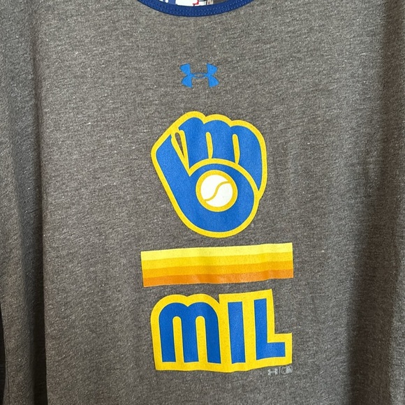 NWT- Under Armour Milwaukee Brewers Tee - Picture 2 of 5